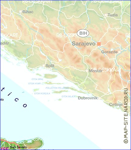 mapa de Italia em alemao