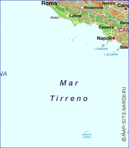 mapa de Italia em alemao