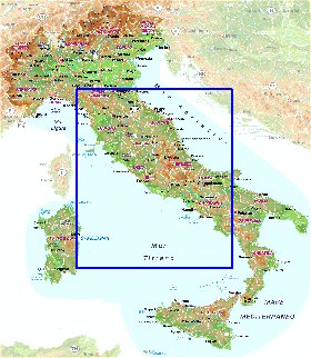 mapa de Italia em alemao