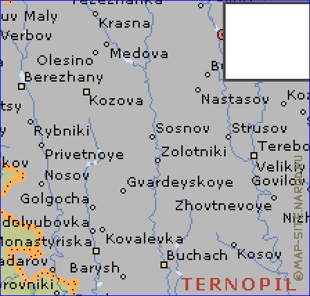 mapa de Ivano-Frankivsk em ingles