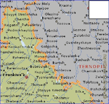 mapa de Ivano-Frankivsk em ingles