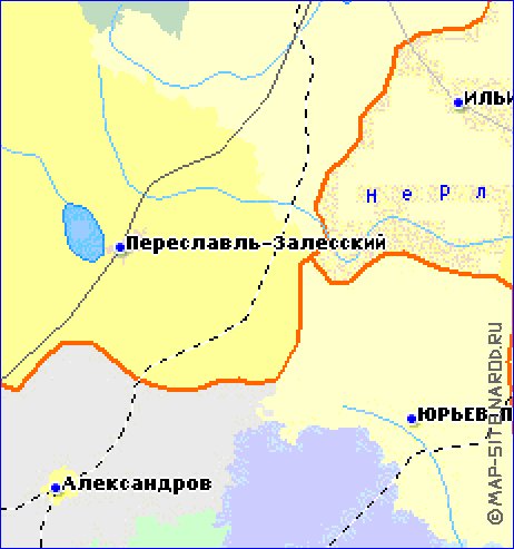 carte de Oblast d'Ivanovo