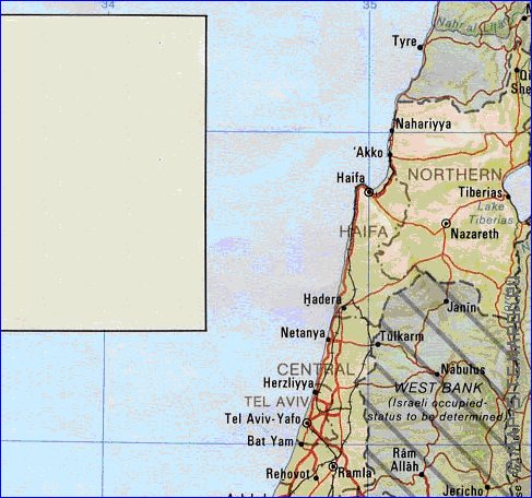 Administrativa mapa de Israel