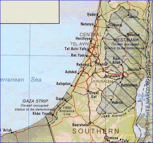 Administrativa mapa de Israel