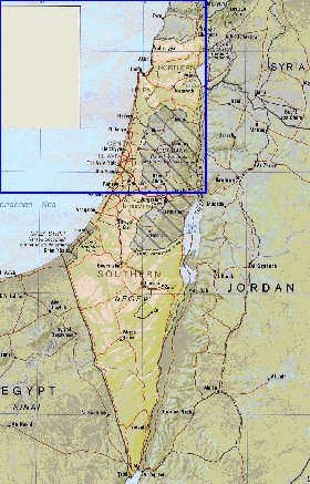 Administrativa mapa de Israel