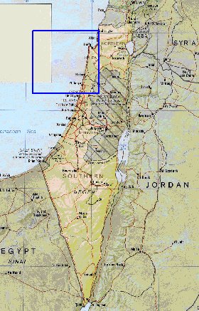 Administrativa mapa de Israel