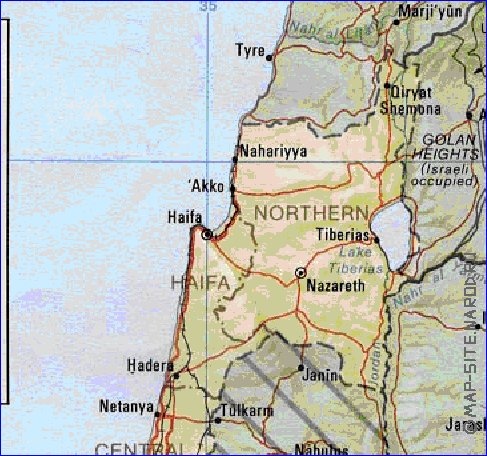 Administrativa mapa de Israel